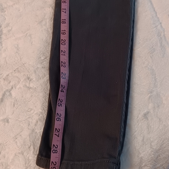 Michael Kors Izzy Dark Charcoal Mid-rise Skinny Denim Jeans Back Pocket Logo 8 - Picture 13 of 14